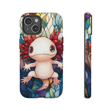 Load image into Gallery viewer, Axolotl Phone Case: Stained Glass Pet Lover Gift
