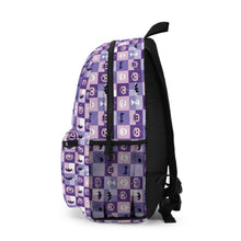 Load image into Gallery viewer, Halloween Backpack – Purple Ghost &amp; Pumpkin Design
