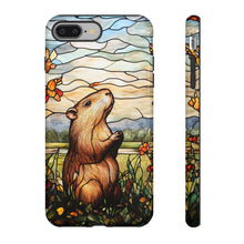Load image into Gallery viewer, Stained Glass Capybara Phone Case: Protective Animal Cover
