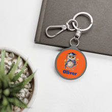 Load image into Gallery viewer, Personalized Kids Keychain: Custom Backpack Tag, Owl Design
