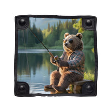 Load image into Gallery viewer, Bear Fishing Camping Stool, Foldable Outdoor Seat, Fisherman Gift, Cabin Camping Chair
