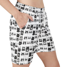 Load image into Gallery viewer, Playful Cat Print Swim Shorts
