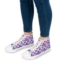 Load image into Gallery viewer, Spooky Vibes Purple Halloween High Top Sneakers
