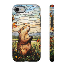 Load image into Gallery viewer, Stained Glass Capybara Phone Case: Protective Animal Cover
