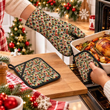 Load image into Gallery viewer, Sage Green Christmas Animal Kitchen Set
