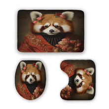 Load image into Gallery viewer, Red Panda Bathroom Rug Set, Funny Housewarming Gift
