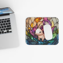 Load image into Gallery viewer, Stained Glass Axolotl Mouse Pad: Dark Academia Office Decor
