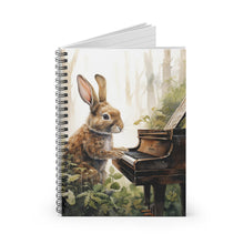 Load image into Gallery viewer, Rabbit Pianist Spiral Notebook
