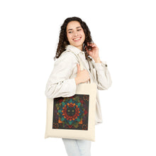 Load image into Gallery viewer, Floral Cat Mandala Tote Bag | Colorful Boho Cat Illustration
