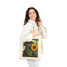 Load image into Gallery viewer, Black Pug Tote Bag, Stained Glass Sunflower Dog Bag, Gift for Pug Lover, Pug Mom Gift, Black Pug Gifts, Dog Lover Tote
