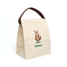 Load image into Gallery viewer, Personalized Animal Cotton Canvas Lunch Bag, Kids Back to School Gift
