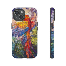 Load image into Gallery viewer, Stained Glass Parrot Tough Phone Case: Colorful Protective Cover
