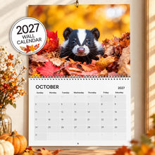 Load image into Gallery viewer, Skunk Calendar 2027, Funny Skunk Wall Calendar, Cute Skunk Art, Skunk Lover Gift

