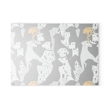 Load image into Gallery viewer, Dalmatian Pattern Glass Cutting Board | Dotted Dog Kitchen Decor
