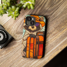 Load image into Gallery viewer, Stained Glass Raccoon Phone Case: Vacation Animal Lover Gift
