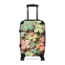Load image into Gallery viewer, Clover Suitcase, Traveler Gift, Vacation Luggage, Holiday Travel Bag, Lucky Charm Carry-On
