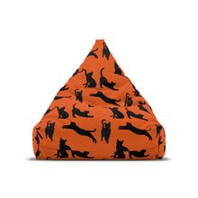Load image into Gallery viewer, Orange Cat Design Bean Bag Chair: Stylish Floor Cushion, Pet Lover Decor
