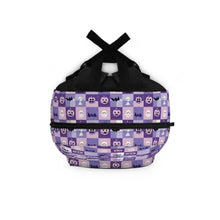 Load image into Gallery viewer, Halloween Backpack – Purple Ghost &amp; Pumpkin Design
