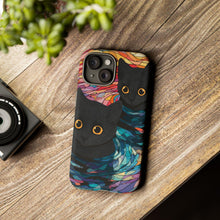 Load image into Gallery viewer, Stained Glass Black Cat Cubs Pool, Car Mom Gift, Ipone 17,16,15,Samsung phone cover, Google Pixel Phone Cover
