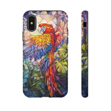Load image into Gallery viewer, Stained Glass Parrot Tough Phone Case: Colorful Protective Cover
