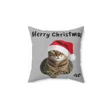 Load image into Gallery viewer, Cat Christmas Pillow, Personalized Holiday Cat Lover Gift, Gift For Cat Mom
