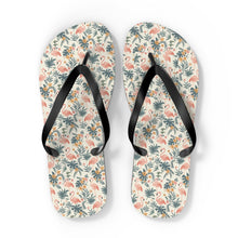 Load image into Gallery viewer, Tropical Flamingo Floral Flip Flops
