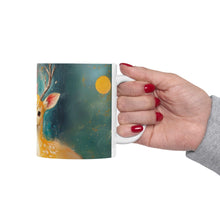 Load image into Gallery viewer, Valentine's Day Ceramic Mug, Cute Deer Lovers Gift, My Deer Love, Digital Design, Animal Lovers Mug, Valentine's Gift for Her,Him, 11oz,
