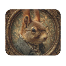 Load image into Gallery viewer, Victorian Squirrel Portrait Mouse Pad , Retro Animal Illustration, Gift for Christmas
