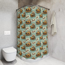 Load image into Gallery viewer, Adorable Otter Bath Shower Curtain | Animal Theme Bathroom Decor
