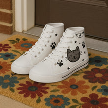 Load image into Gallery viewer, Cat Design High Top Sneakers
