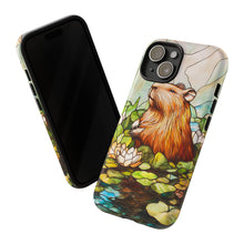 Load image into Gallery viewer, Capybara Stained Glass Phone Case: Protective Animal Cover
