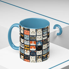Load image into Gallery viewer, Cat Design Coffee Mug, Cute Kitty Ceramic Cup
