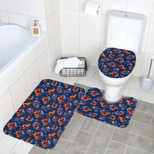 Load image into Gallery viewer, Cute Clownfish Shower Curtain Set | 4-Piece Ocean Bathroom Decor | Flannel Mats + Waterproof Curtain
