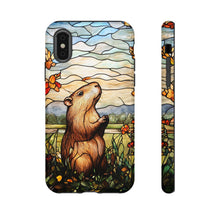 Load image into Gallery viewer, Stained Glass Capybara Phone Case: Protective Animal Cover
