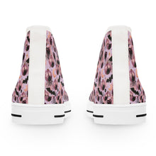 Load image into Gallery viewer, Pink Pansy Pattern High Top Sneakers
