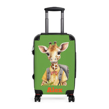 Load image into Gallery viewer, Giraffe Print Kids Suitcase, Personalized Travel Bag
