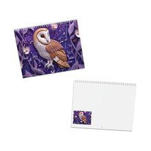 Load image into Gallery viewer, Owl Calendar 2027, Cute Owl Wall Calendar, Funny Owl Calendar, Owl Lover Gift, Bird Lover Gift, Wildlife Calendar, Christmas Gift
