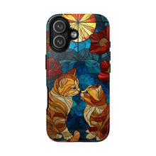Load image into Gallery viewer, Cat Phone Case – Stained Glass Style Kitten Art
