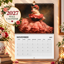 Load image into Gallery viewer, Pig Calendar 2027, Cute Pig Wall Calendar, Funny Pig Art, Pig Lover Gift, Farm Animal Calendar
