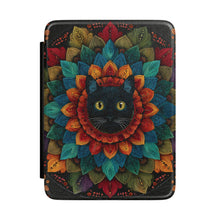 Load image into Gallery viewer, Black Cat Mandala Kindle Case , Colorful Floral Cat Illustration, Personalized Kindle Cover, Cute Ebook Cover, Gift For  Book Lovers

