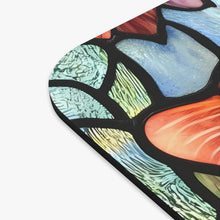 Load image into Gallery viewer, Stained Glass Ginger Cat Mouse Pad, Non-Slip Desk Accessory
