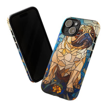 Load image into Gallery viewer, Pug Dog Tough Phone Case: Stained Glass Pet Lover Cover
