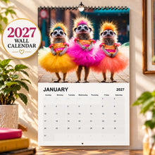 Load image into Gallery viewer, Meerkat Calendar 2027, Cute Meerkat Wall Calendar, Meerkat Lover Gift, Wildlife Calendar, Funny Animal Calendar, Christmas Gift
