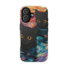 Load image into Gallery viewer, Stained Glass Black Cat Cubs Pool, Car Mom Gift, Ipone 17,16,15,Samsung phone cover, Google Pixel Phone Cover
