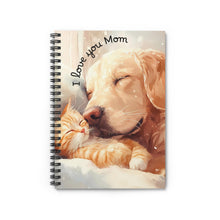 Load image into Gallery viewer, Labrador and Cat Spiral Notebook
