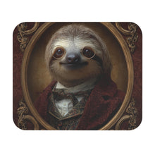 Load image into Gallery viewer, Victorian Sloth Portrait Mouse Pad, Office accesories, Gift for Animal Lover
