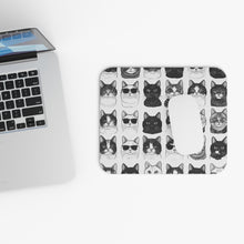 Load image into Gallery viewer, Black and White Cats Mouse Pad, Kitten Lover Desk Decor
