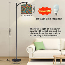 Load image into Gallery viewer, Decorative Fish Design Floor Lamp with Adjustable Shade, LED Accent Light for Living Room, Made in USA
