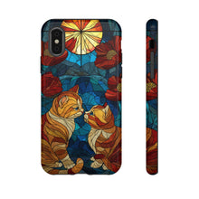 Load image into Gallery viewer, Cat Phone Case – Stained Glass Style Kitten Art
