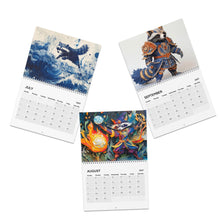 Load image into Gallery viewer, Raccoon Calendar 2027, Cute Raccoon Wall Calendar, Raccoon Lover Gift, Woodland Wildlife Art
